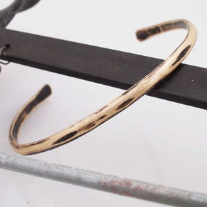 Bronze Anniversary Bracelet, Rustic Bronze Cuff