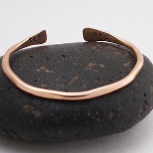 Bronze Bracelet 8th Anniversary Gift, Personalized Anniversary Cuff, 19th Anniversary Present image 2