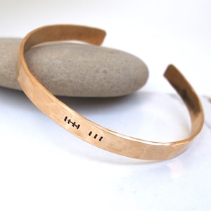 Bronze Tally Mark Bracelet, 8th or 19th Anniversary Gift for Her, Hatch Mark Cuff, 8 Years and Counting image 7