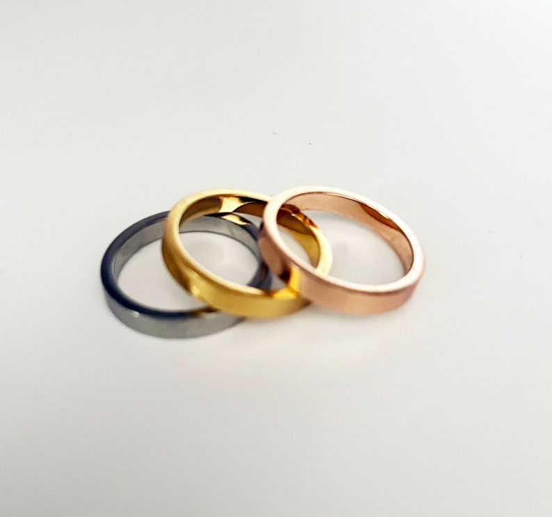 Stacking Rings, Mix and Match, Rose Gold, Gold and Silver Ring Bands image 9