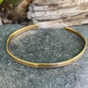 Hammered Bronze Anniversary Bracelet: Custom Date Cuff Bangle