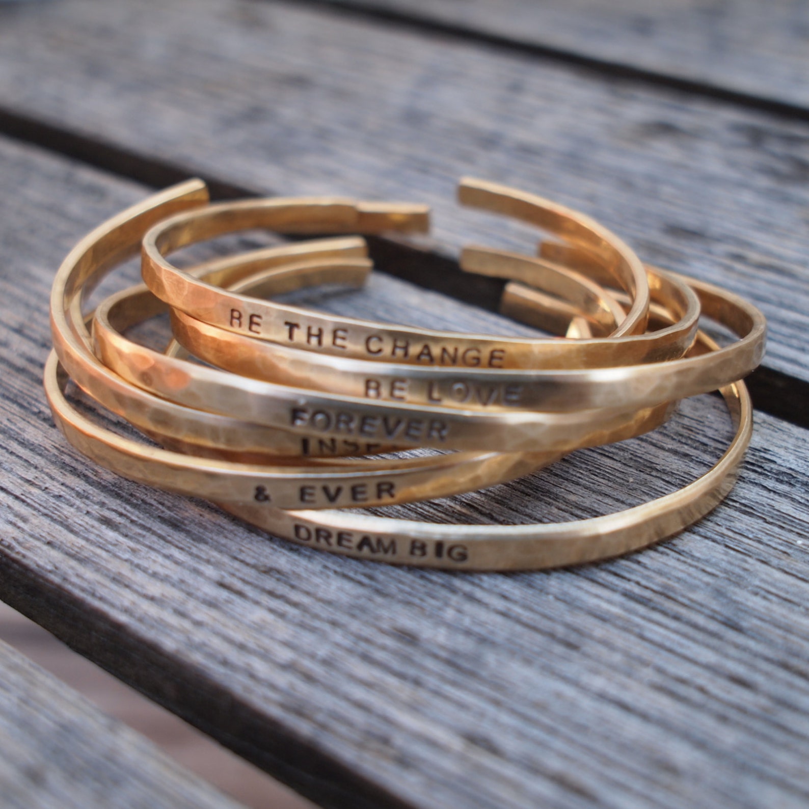 Bronze Anniversary Bracelets Forever and Ever My Love 8th Etsy