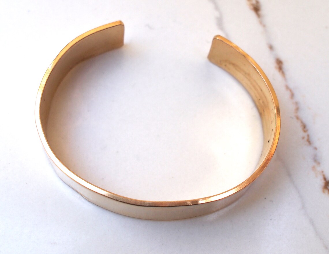Simple Bronze Cuff Bronze Anniversary Gift Bronze Jewelry Etsy
