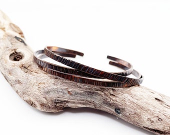 Copper Twig  Bracelets, Thin Stacking Bracelets, Boho Bangles, Copper Anniversary Gift, 22nd Year, 7th Anniversary
