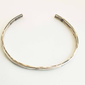 Men's Heavy Silver Bracelet, Silver Cuff, Silver Anniversary Gift image 6