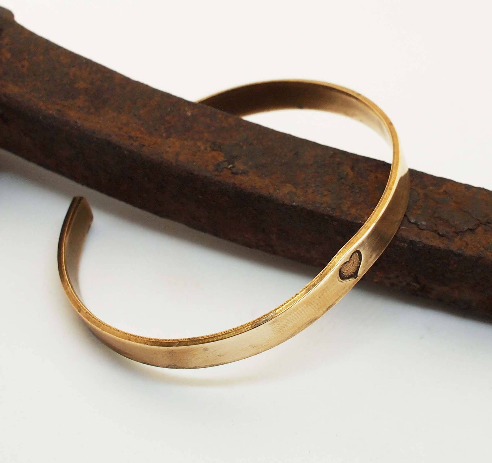 Bronze Anniversary Bracelet Men's Bronze Cuff With Etsy