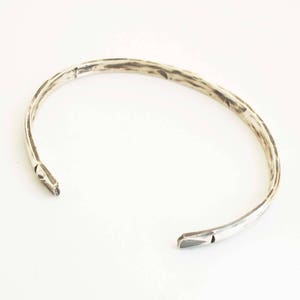 Men's Heavy Silver Bracelet, Silver Cuff, Silver Anniversary Gift image 4