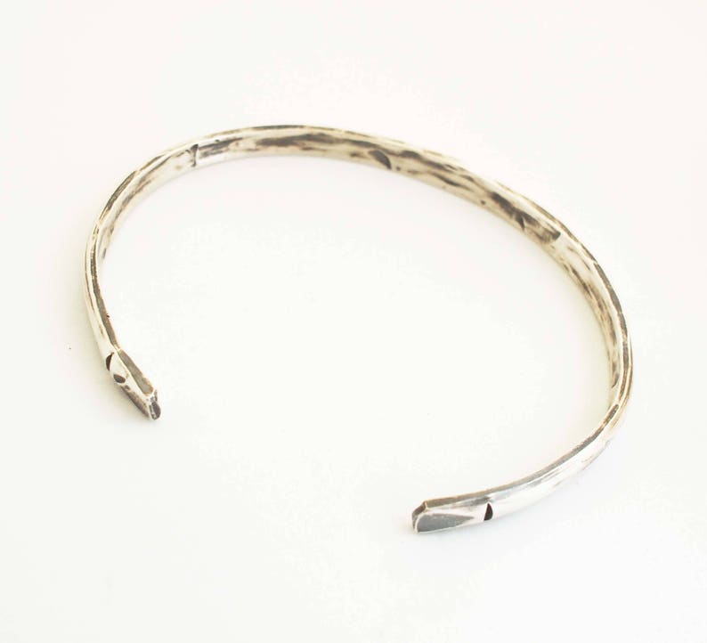 Men's Heavy Silver Bracelet, Silver Cuff, Silver Anniversary Gift image 4