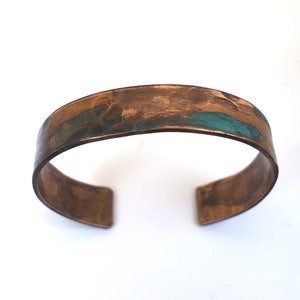 Men's Bronze Bracelet with Verdigris Patina, 8th or 19th Anniversary Gift for Him image 5