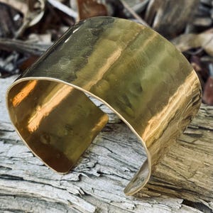 Wide Bronze Cuff Bracelet, 8th Anniversary Gift for Her, Handcrafted Bronze Jewelry, Rustic Wide Cuff, Custom Bronze Bracelet