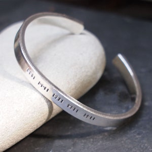 Silver Anniversary Tally Mark Bracelet, 25th Anniversary Sterling Silver Gift for Her, Hatch Mark Cuff, 25 Years and Counting