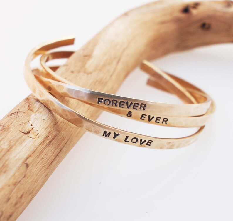 Bronze Anniversary Bracelet and EVER Bracelet 8th Etsy