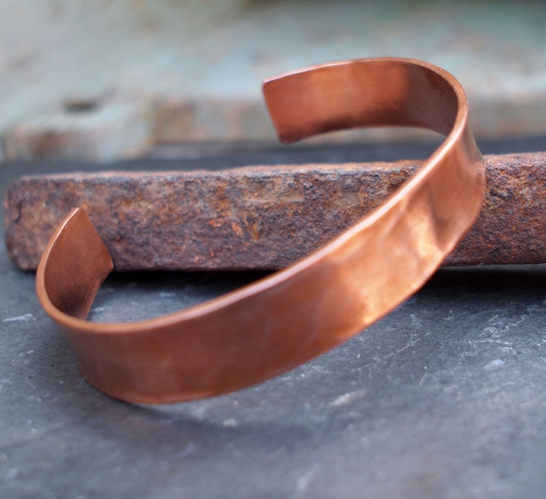 Ladies Copper Bracelet, 7th or 22nd Anniversary Gift, Copper Bracelet with Secret Heart image 9