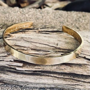 Simple Bronze Bracelet, 8th or 19th Anniversary Gift for Women, Unique Gift for Bronze Anniversary, Personalized Bronze Bracelet for Her