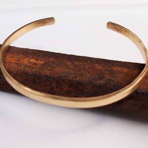 Bronze Anniversary Bracelet, 8th or 19th Anniversary Gift, Gold Cuff image 8