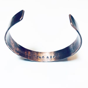Compass Bracelet, You Are My True North Cuff, Copper Anniversary Gift image 6