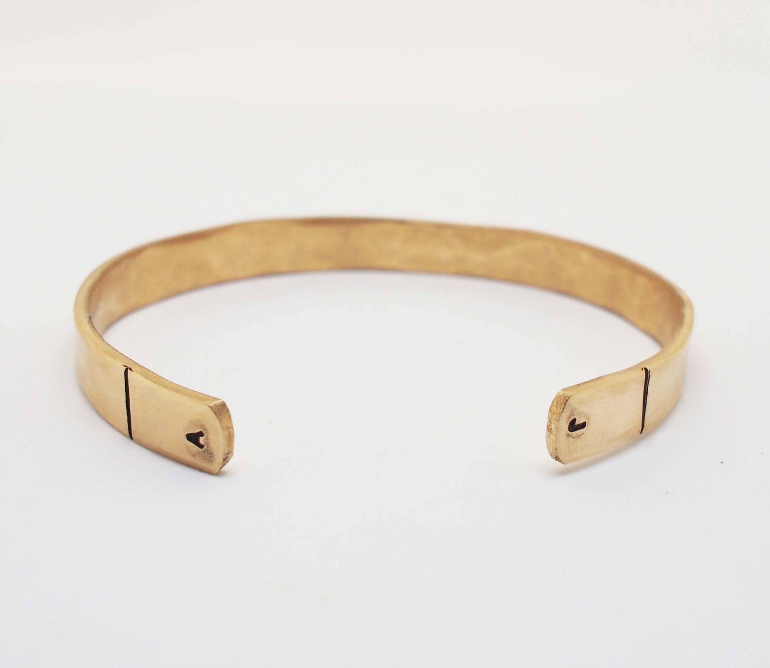 Men's Bronze Cuff Men's Initial Bracelet Etsy