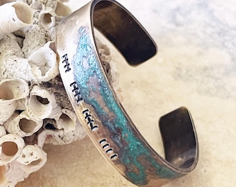 Bronze Anniversary Gift: Tally Mark Bracelet for 8th or 19th Year