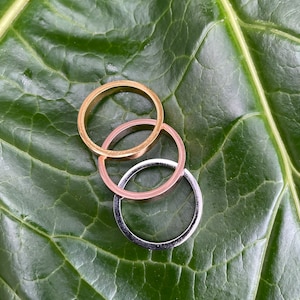 Stacking Rings, Mix and Match, Rose Gold, Gold and Silver Ring Bands image 5