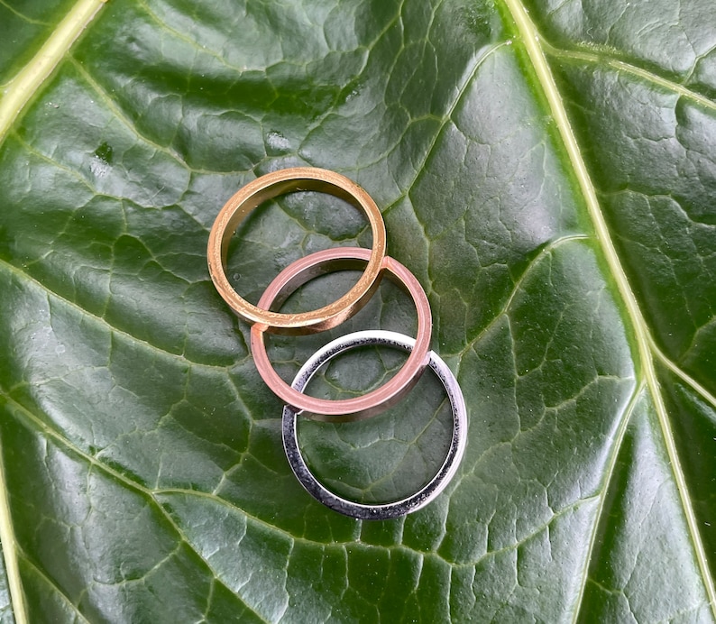 Stacking Rings, Mix and Match, Rose Gold, Gold and Silver Ring Bands image 5