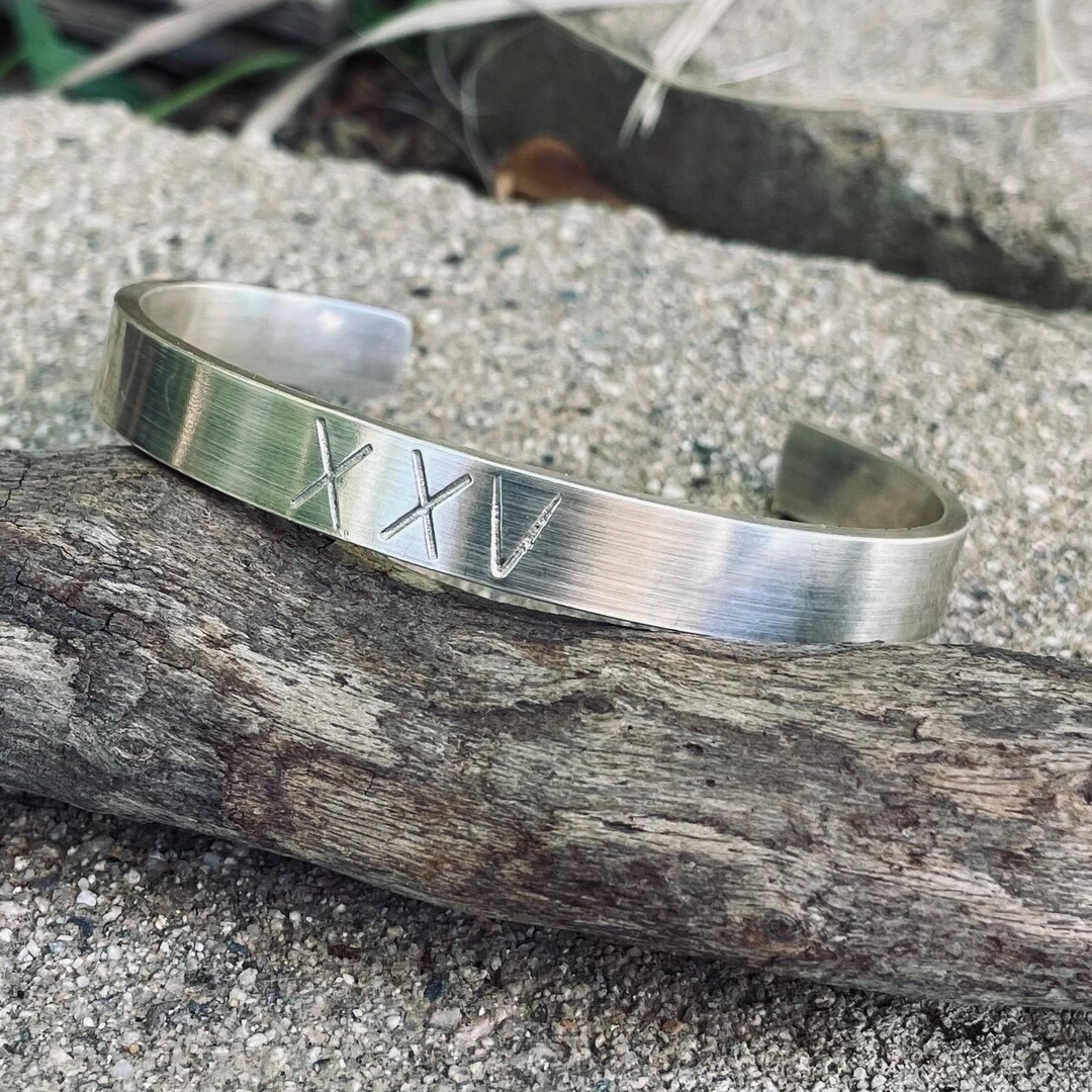 Buy Men's 25 Silver Bracelet, Silver Anniversary Gift, 25th