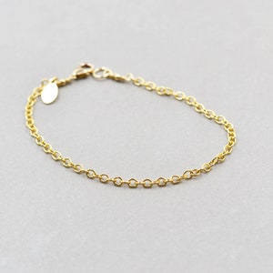 Gold Chain Bracelet, Gold Filled, Everyday Bracelet, Minimalistic image 1