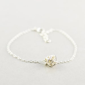 Sterling Knot Bracelet, Knot Jewelry, Bridesmaid Gift, Love Knot, Tie The Knot