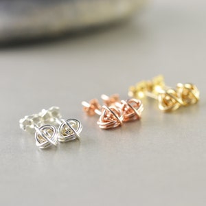 Large Knot Earrings, Silver, Gold, Rose Gold, Knotted Jewelry, Love Knots, Bridesmaid, Tie The Knot