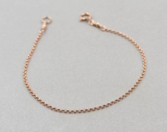 Rose Gold Fill Chain Bracelet, Everyday Bracelet, Minimalistic