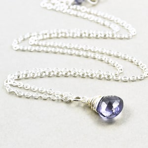 Collar Iolita, Collar Azul Marino, Collar Azul Denim, Plata u Oro