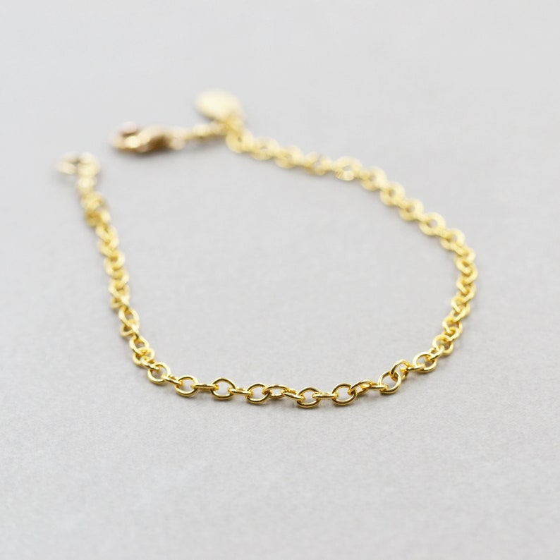 Gold Chain Bracelet, Gold Filled, Everyday Bracelet, Minimalistic image 2