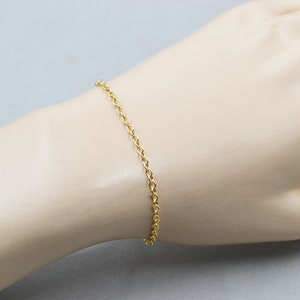 Gold Chain Bracelet, Gold Filled, Everyday Bracelet, Minimalistic image 4
