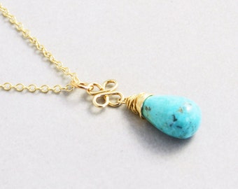 Turquoise Necklace, Sleeping Beauty Turquoise Necklace, December Birthstone Jewelry