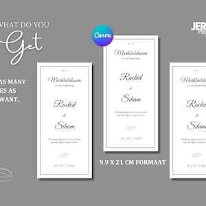 Hochzeitstischkarten – 9,9 x 21 cm – Digitaler Download – Tischkarten – Minimalistische Hochzeitstischkarten – Tischnummern oder Namen
