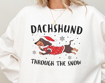Dachshund Christmas Sweatshirt, Christmas Dog Shirt, Dachshund Shirt, Dachshund Mom Shirt, Dog Lover Shirt, Dachshund Lover Shirt, Xmas gift