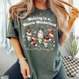 Walking In Weenie Wonderland Shirt, Dachshund Christmas Shirt, Doxie Shirt, Wiener Dog, Dachshund Gift For Dachshund Lover, Dachshund Mom