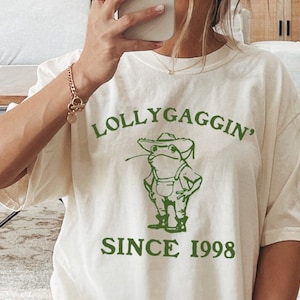 Chemise Lollygagging personnalisée, T-shirt graphique grenouille drôle, Chemises crapaud drôles, T-shirt grenouille drôle mignon, T-shirt amateurs de grenouille, T-shirt paysan rétro, T-shirt paysan
