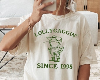 Chemise Lollygagging personnalisée, T-shirt graphique grenouille drôle, Chemises crapaud drôles, T-shirt grenouille drôle mignon, T-shirt amateurs de grenouille, T-shirt paysan rétro, T-shirt paysan