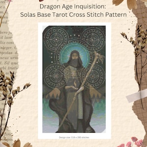 Patrón de punto de cruz del Tarot Base Solas de Dragon Age Inquisition