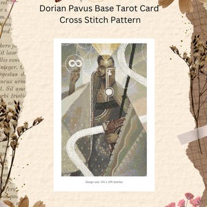 Patrón de punto de cruz de la carta del tarot de la base de Dorian Pavus de Dragon Age Inquisition