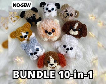 10-in-1 The Little Puppies crochet pattern. Amigurumi dogs. Husky, Corgi, Pug, Labrador, Dalmatian, Spaniel, Spitz, Poodle, German Shepherd