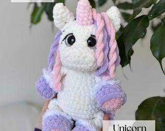 Haakpatroon eenhoorn | Amigurumi Eenhoorn haakpatroon | Engelse pdf