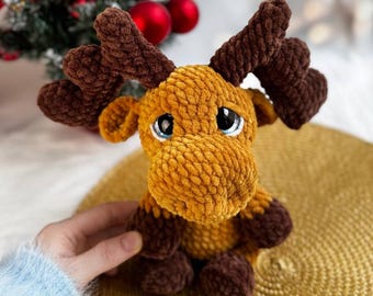 Moose crochet pattern | Amigurumi Moose pattern | English PDF pattern | DIY Crochet Toy | Handmade Gift Idea | Moose pattern