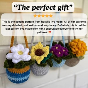 4 in 1 Potted Plants Crochet Pattern | Amigurumi potted plants pattern | The Violet | The White flower | The Sunflower | The Dahlia Crochet image 10