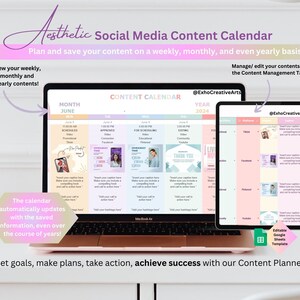 Social Media Content Calendar Marketing Planner Content Calendar Template Social Media Marketing Planner Google Sheets Spreadsheet Rainbow
