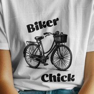 Biker Chick Unisex Softstyle T-Shirt / Bicycle shirt / Birthday gift / Christmas gift / funny shirt / gift for her