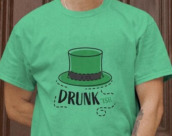 Drunk-ish Unisex Tee, St Patrick's Day, Funny Drinking Shirt, Alcohol Humor Gift, Party Shirt, Irish Pride Top