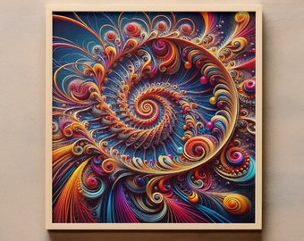 Spirograph print, spirograph wall art, spiral art, digital spiral art, downloadable spirograph print, digital wall art, 3D, dorm wall decor
