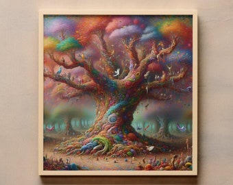 Tree Of Life digital wall art, downloadable wall art, dorm room decor, home decor, yoga wall art, yoga decor, instant digital download