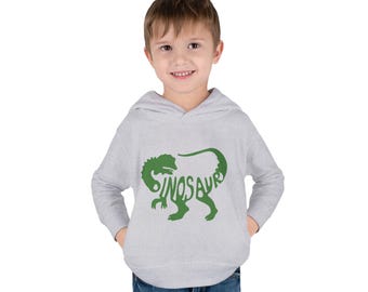 Dinosaur Toddler Hoodie, Cute Kids Sweater, Fleece Pullover, Gifts for Boys and Girls, Dino Outfit for Birthdays, Fun Playwear